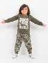 T-Rex Adventure Fleece Suit (Hunter Green)
